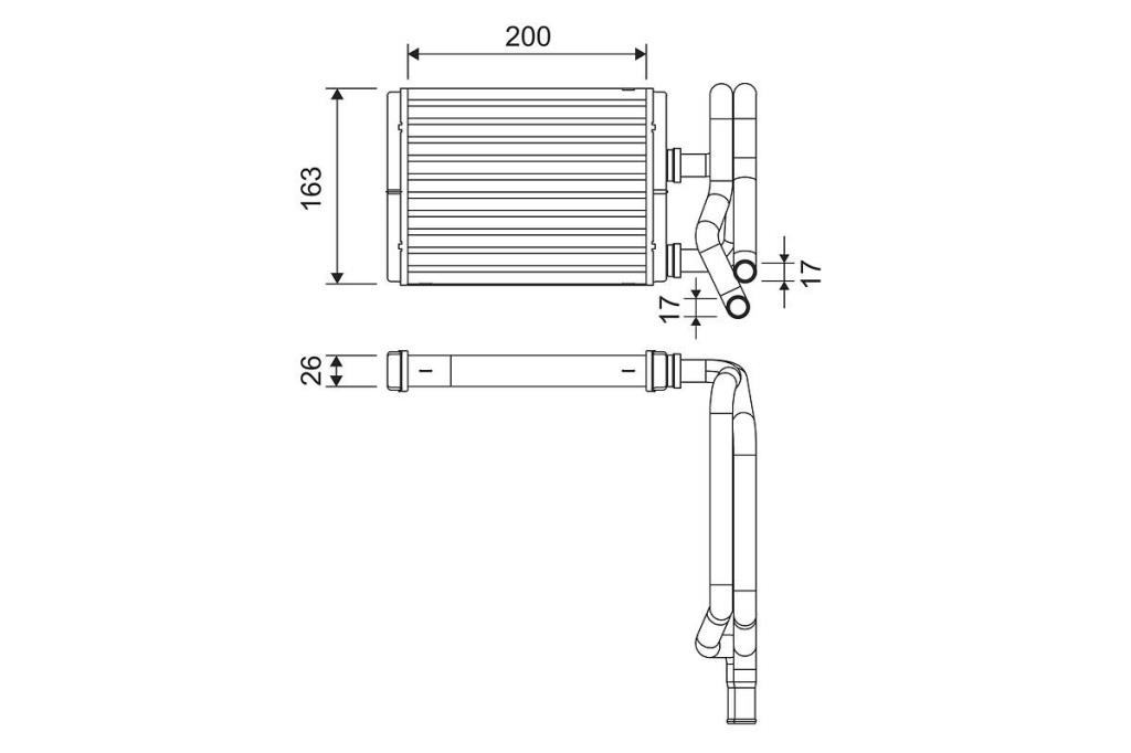 Radiateur de chauffage VALEO ref. 811577
